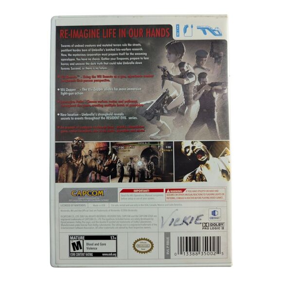 Resident Evil The Umbrella Chronicles Wii Video Game M Rated  CIB Complete - Picture 3 of 4